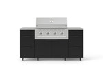 NewAge Outdoor Kitchens Outdoor Grill Island Stainless-Steel 6-Piece Cabinet Set with Casters 3 Drawers, Grill Cabinet, Performance Grill, Countertops 