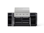 NewAge Outdoor Kitchens Outdoor Grill Island Aluminum 6-Piece Cabinet Set with 1 Door, Grill Cabinet, Performance Grill and Countertops - (Liquid Propane) 