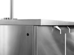 NewAge Outdoor Kitchens Stainless Steel 6-Piece Cabinet Set with Sink, Bar, Grill Cabinet, Platinum Grill, Countertop and Fridge-66349-Garage Giant 