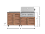 NewAge Outdoor Kitchens Stainless Steel 4-Piece Cabinet Set with Caster and 2 Door, Grill Cabinet, Platinum Grill, Countertop-72508-Garage Giant 