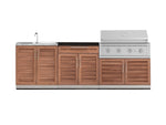 NewAge Outdoor Kitchens Stainless-Steel 5-Piece Cabinet Set with Sink, 2-Door with Drawer, Grill Cabinet, Performance Grill, and Countertop-71579-Garage Giant 