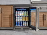 NewAge Outdoor Kitchens Stainless Steel 6-Piece Cabinet Set with Sink, Bar, Grill Cabinet, Platinum Grill, Countertop and Fridge-66395-Garage Giant 