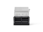 NewAge Outdoor Kitchens Aluminum 2-Piece Cabinet Set with Grill Cabinet and Platinum Grill-74805-Garage Giant 