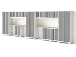 NewAge Garage Cabinets Bold Series 14PC Garage Cabinetry Set, 24-Gauge Steel, Fully Welded, 234" W x 18" D x 76.75" H-56794-Garage Giant 
