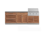 NewAge Outdoor Kitchens Stainless-Steel 5-Piece Cabinet Set with 3 Drawer, 2-Door with Drawer, Performance Grill, Grill Cabinet and Countertop-71340-Garage Giant 