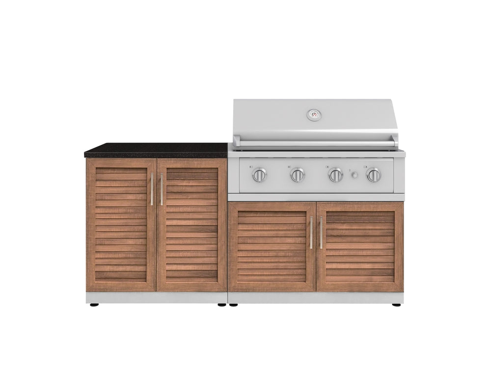 NewAge Outdoor Kitchens Stainless Steel 4-Piece Cabinet Set with 2 Door, Grill Cabinet, Performance Grill and Countertop-71783-Garage Giant