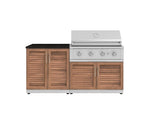 NewAge Outdoor Kitchens Stainless Steel 4-Piece Cabinet Set with 2 Door, Grill Cabinet, Performance Grill and Countertop-71783-Garage Giant 