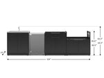 NewAge Outdoor Kitchens Stainless Steel 4-Piece Cabinet Set with Sink, Bar, Grill Cabinet and Stainless Steel Door Fridge-71441-Garage Giant 