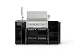 NewAge Outdoor Kitchens Outdoor Grill Island Aluminum 5-Piece Cabinet Set with Sink, 1 Door, Grill Cabinet, Platinum Grill and Stainless Steel Countertop - (Natural Gas) 