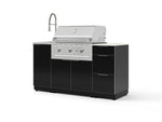 NewAge Outdoor Kitchens Outdoor Grill Island Aluminum 5-Piece Cabinet Set with Sink, 3 Drawer, Grill Cabinet, Performance Grill and Stainless Steel Countertop - (Natural Gas) | Garage Giant 