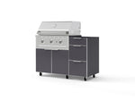 NewAge Outdoor Kitchens Outdoor Grill Island Aluminum 3-Piece Cabinet Set with Casters and 3-Drawer, Grill Cabinet and Performance Grill - (Liquid Propane) | Garage Giant 