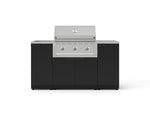 NewAge Outdoor Kitchens Outdoor Grill Island Stainless-Steel 5-Piece Cabinet Set with Sink, 1 Door, Grill Cabinet, Performance Grill and Stainless Steel Countertop 