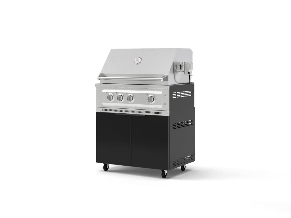 NewAge Outdoor Kitchens Aluminum 2-Piece Cabinet Set with Casters, Grill Cabinet and Platinum Grill-72915-Garage Giant