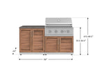 NewAge Outdoor Kitchens Stainless Steel 4-Piece Cabinet Set with 2 Door, Grill Cabinet, Performance Grill and Countertop-71818-Garage Giant 