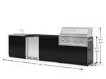 NewAge Outdoor Kitchens Aluminum 6-Piece Cabinet Set with Sink, Bar, Grill Cabinet, Performance Grill, Countertop and Stainless Steel Door Fridge-73712-Garage Giant 