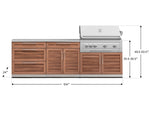 NewAge Outdoor Kitchens Stainless Steel 5-Piece Cabinet Set with with 3-Drawer, Bar, Grill Cabinet, Platinum Grill and Countertop-71056-Garage Giant 