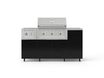 NewAge Outdoor Kitchens Outdoor Grill Island Aluminum 6-Piece Cabinet Set with Casters and 1-Door, Grill Cabinet, Performance Grill, Side Burner, Countertop 