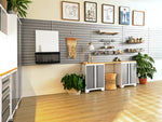 NewAge Garage Cabinets Bold Series 4-Piece Cabinet Set with Tool, Base Cabinets, Slatwall Backsplash and Worktop-63013-Garage Giant 