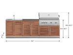 NewAge Outdoor Kitchens Stainless-Steel 5-Piece Cabinet Set with Bar, Sink, Grill Cabinet, Platinum Grill, and Countertop-71302-Garage Giant 
