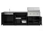 NewAge Outdoor Kitchens Aluminum 5-Piece Cabinet Set with Bar, Grill, Sink Cabinet, Performance Grill, and Countertop-67481-Garage Giant 
