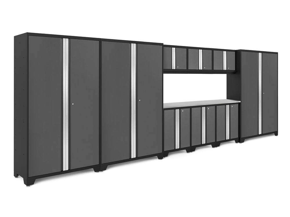 NewAge Garage Cabinets Bold Series 10-Piece Cabinet Set with 48 in. RTA Locker-55225-Garage Giant