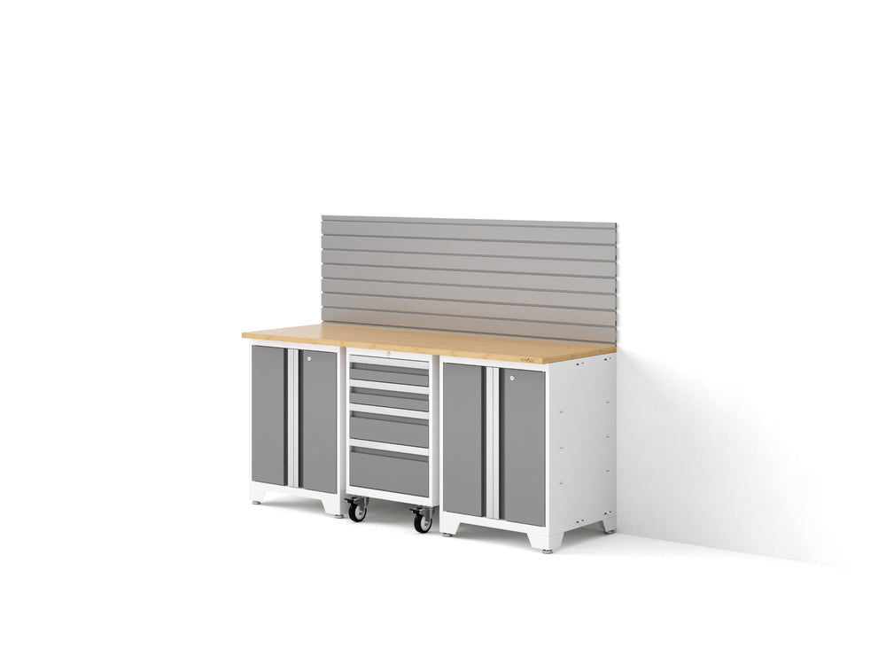NewAge Garage Cabinets Bold XL Series 4PC Garage Cabinetry Set, 20-24 Gauge Steel, Fully Welded, 72