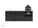 NewAge Outdoor Kitchens Stainless Steel 3-Piece Cabinet Set with Bar, Sink and Kamado Cabinet-67464-Garage Giant 