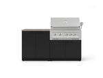 NewAge Outdoor Kitchens Stainless-Steel 4-Piece Cabinet Set with Base, Grill Cabinet, Platinum Grill, and Countertop-73499-Garage Giant 