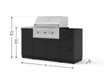 NewAge Outdoor Kitchens Outdoor Grill Island Stainless-Steel 5-Piece Cabinet Set with Sink, 3 Drawer, Grill Cabinet, Performance Grill and Stainless Steel Countertop - (Natural Gas) 