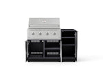 NewAge Outdoor Kitchens Outdoor Grill Island Aluminum 4-Piece Cabinet Set with 1 Door, Grill Cabinet, Performance Grill and Countertop - (Liquid Propane) 