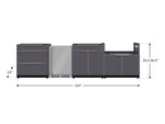NewAge Outdoor Kitchens Aluminum 4-Piece Cabinet Set with 3-Drawer, Bar, Grill Cabinet and Fridge-66535-Garage Giant 