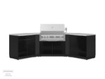 NewAge Outdoor Kitchens Aluminum 5-Piece Cabinet Set with 2-Door, Bar, Grill and Corner Cabinets-67659-Garage Giant 