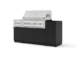 NewAge Outdoor Kitchens Outdoor Grill Island Stainless-Steel 5-Piece Cabinet Set with 3-Drawer, Grill Cabinet, Dual Side Burner and Platinum Grill - (Natural Gas) | Garage Giant 