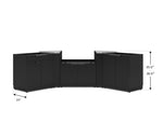 NewAge Outdoor Kitchens Stainless Steel 5-Piece Cabinet Set with 2-Door, Bar, Grill and Corner Cabinets-67642-Garage Giant 