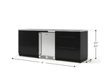 NewAge Outdoor Kitchens Aluminum 5-Piece Cabinet Set with 3-Drawer, 2-Door Cabinet, Countertops and Stainless Steel Door Fridge-71536-Garage Giant 