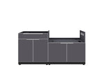 NewAge Outdoor Kitchens Aluminum 2-Piece Cabinet set with Bar and Grill Cabinet-67594-Garage Giant 