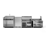 NewAge Outdoor Kitchens Stainless Steel 4-Piece Cabinet Set with Sink, Bar, Grill Cabinet and Fridge-66337-Garage Giant 