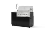NewAge Outdoor Kitchens Outdoor Grill Island Aluminum 3-Piece Cabinet Set with Sink, Grill Cabinet, and Platinum Grill | 76346 