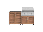 NewAge Outdoor Kitchens Stainless Steel 4-Piece Cabinet Set with Caster and 2 Door, Grill Cabinet, Performance Grill, Countertop-72501-Garage Giant 