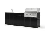 NewAge Outdoor Kitchens Aluminum 5-Piece Cabinet Set with Bar, Grill, Sink Cabinet, Performance Grill, and Countertop - (Liquid Propane) | Garage Giant 