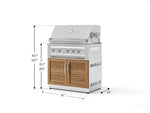 NewAge Outdoor Kitchens Stainless Steel 2-Piece Cabinet set with Grill Cabinet and Platinum Grill-72961-Garage Giant 