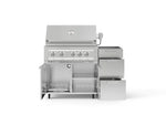 NewAge Outdoor Kitchens Outdoor Grill Island Stainless-Steel 3-Piece Cabinet Set with Casters and 3-Drawer, Grill Cabinet and Platinum Grill - (Liquid Propane) 
