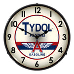 Collectable Sign and Clock Tydol Flying A Gasoline Backlit Wall Clock-1002241-Garage Giant 