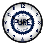Collectable Sign and Clock Pure Oil Backlit Wall Clock-1002242-Garage Giant 