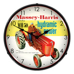 Collectable Sign and Clock Massey Harris Backlit Wall Clock-1002244-Garage Giant 