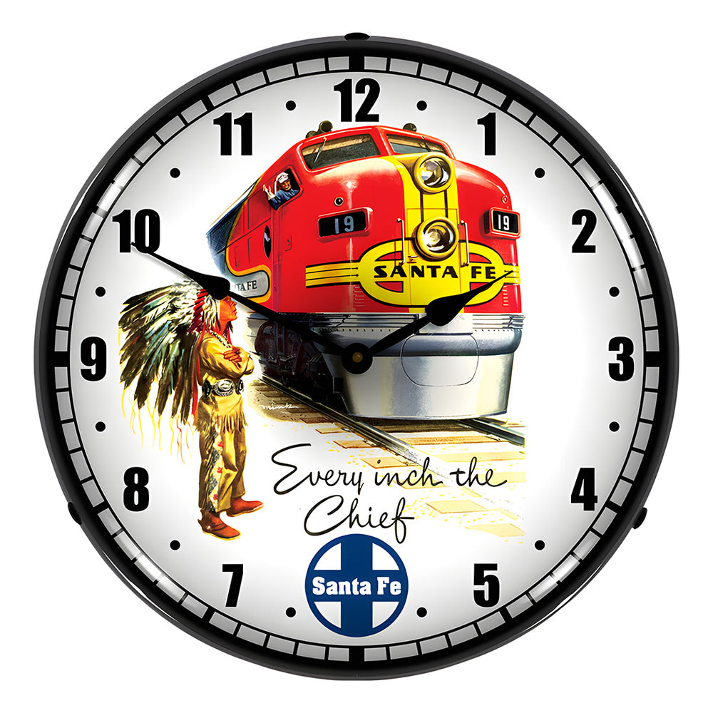 Santa Fe Chief Backlit Wall Clock