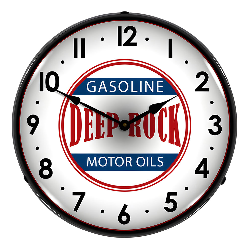Collectable Sign and Clock Deep Rock Motor Oils Backlit Wall Clock-1012275-Garage Giant