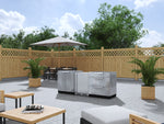NewAge Outdoor Kitchens Stainless Steel 3-Piece Cabinet Set with 3-Drawer, 2-Door Cabinet and Fridge-67581-Garage Giant 