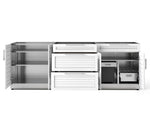 NewAge Outdoor Kitchens Stainless Steel 3-Piece Cabinet Set with 2-Door, 3-Drawer and Bar Cabinet-67693-Garage Giant 