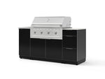 NewAge Outdoor Kitchens Outdoor Grill Island Aluminum 5-Piece Cabinet Set with Sink, 3 Drawer, Grill Cabinet, Performance Grill and Stainless Steel Countertop - (Natural Gas) | Garage Giant 